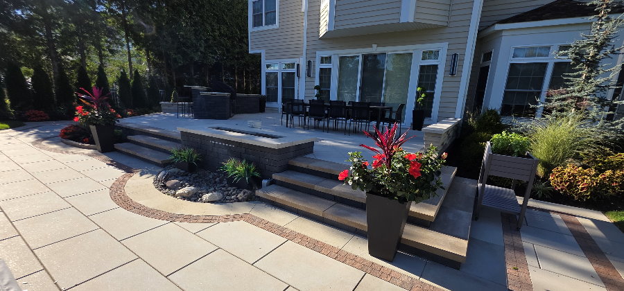Raise Patio with fire pit